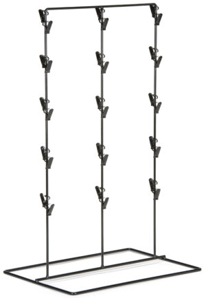 Merchandising Hangers with 30 Clips, Double Sided - Black