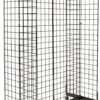 Metal Gridwall Gondola, H Base, 24 x 72 Panels, Wheels - Black