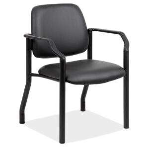 OfficeSource | Big & Tall | Guest Chair with Arms and Black Frame - 22"W