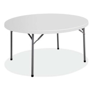 OfficeSource | Blow Molded Folding Tables | Round Plastic Blow-Molded Folding Table - 60"Dia.