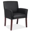 Black PU Leather with Mahogany Stock
