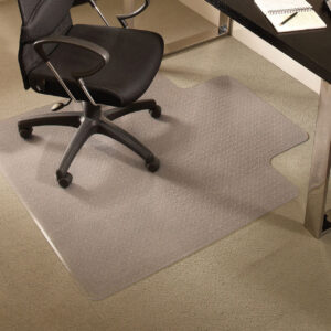 OfficeSource by ES Robbins Everlife Chair Mat for Medium Pile Carpet, 36" x 48" with Lip, Clear