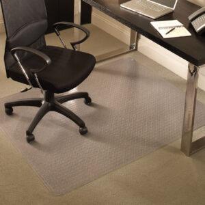 OfficeSource by ES Robbins Everlife Chair Mat for Medium Pile Carpet, 46" x 60" Rectangle, Clear