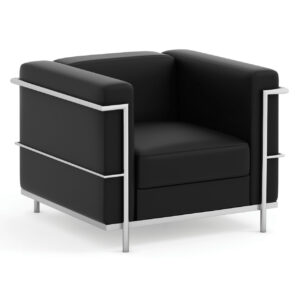 OfficeSource | Madison | Club Chair with Chrome Frame