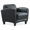 OfficeSource | Manhattan | Club Chair with Black Wood Legs