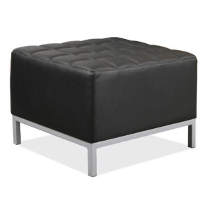 OfficeSource | Millennial | Ottoman with Silver Metal Legs