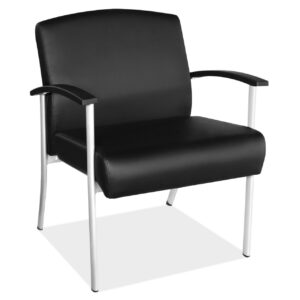 OfficeSource | OS Big & Tall | Big and Tall Guest Chair with Silver Frame
