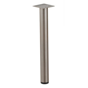 OfficeSource OS Laminate Collection Metal Leg For Bullet Tops - Silver