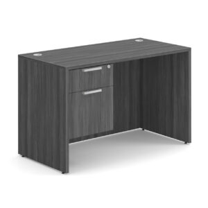 OfficeSource OS Laminate Collection Single 3/4 Pedestal Desk - 48" x 24"