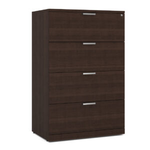 OfficeSource | OS Laminate Lateral Files | 4 Drawer Lateral File Cabinet