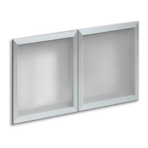 OfficeSource | OS Laminate | Optional Silver Glass Hutch Doors - For OS140OH Open Hutch