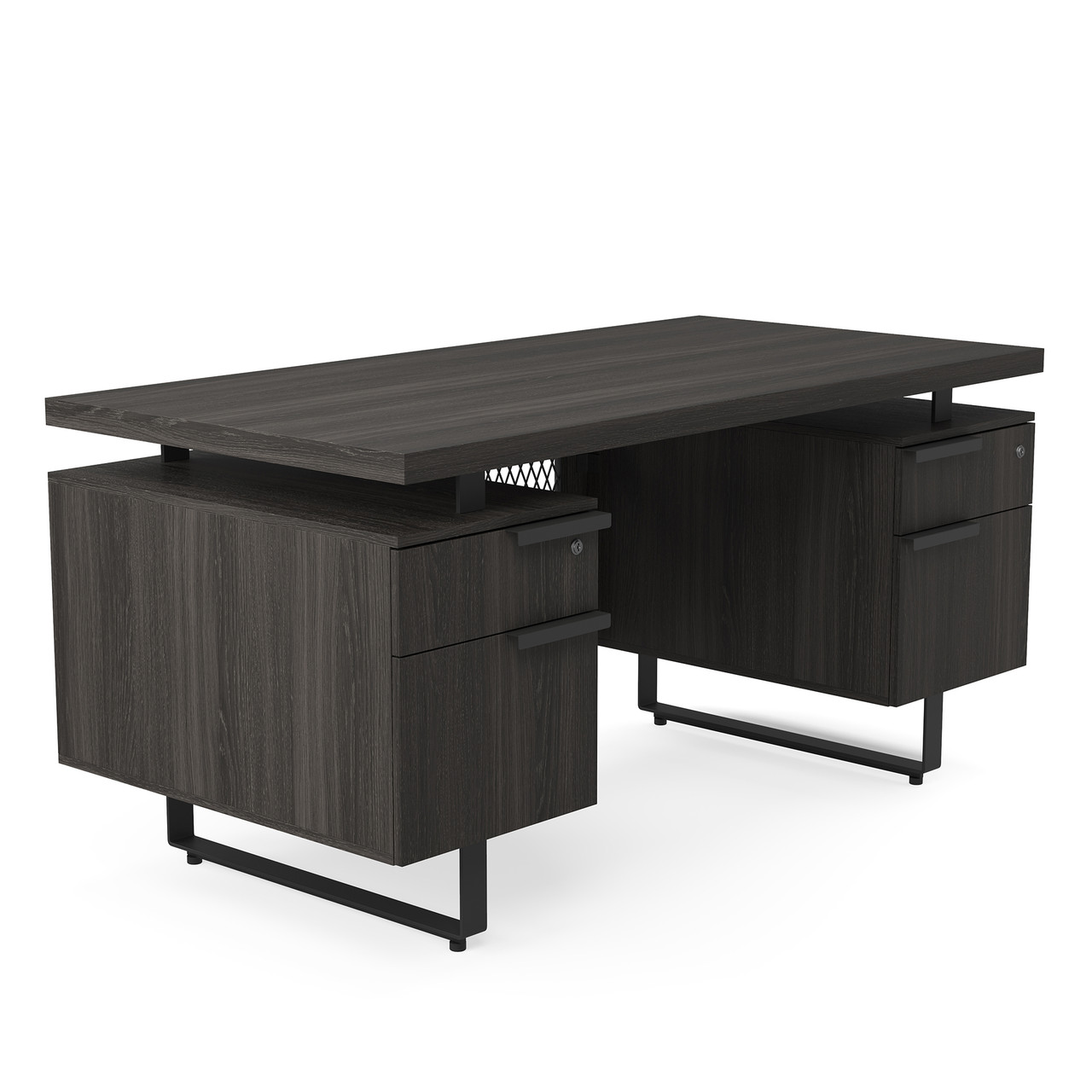 OfficeSource | Palisades | Double Pedestal Desk - 60" x 30"