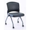 Black Antimicrobial PU Leather Seat Stock