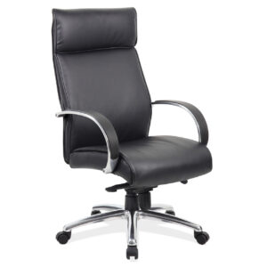 OfficeSource | Prestige | Executive High Back Chair w/Chrome Frame & Base