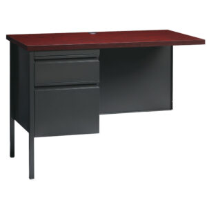 OfficeSource | Raleigh | 42"W Single Pedestal Steel Return