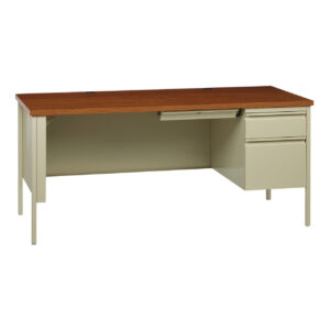 OfficeSource | Raleigh | 66"W Single Right Pedestal Desk