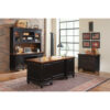 Vintage Black with Wood Plank Tops Stock