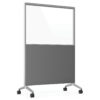 OfficeSource | Spry Mobile Acrylic Board | 48" X 72" Combo Panel - Charcoal Laminate with Clear Acrylic
