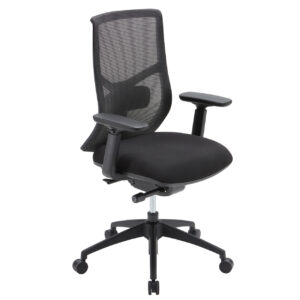 OfficeSource Starlight High Back Luxe Task Chair with Black Frame and Seat Slider
