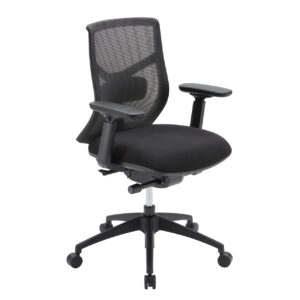 OfficeSource Starlight Mid Back Luxe Task Chair with Black Frame and Seat Slider