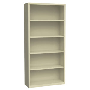 OfficeSource | Steel Bookcase | 5 Shelf Metal Bookcase, 72" High