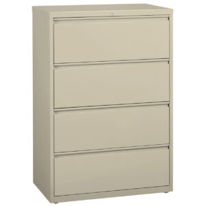 OfficeSource Steel Lateral File Collection 4 Drawer Lateral File Cabinet, 30" Wide