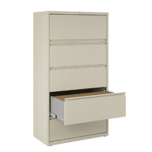 OfficeSource Steel Lateral File Collection 5 Drawer Lateral File Cabinet, 36" Wide