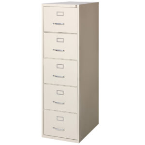 OfficeSource Steel Vertical File Collection 5 Drawer Vertical File Cabinet, 26.5" Deep, Letter