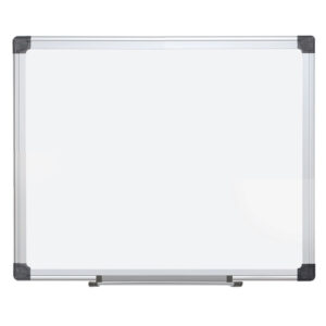 OfficeSource ViZual Collection Magnetic Porcelain Dry-Erase Board with Aluminum Frame - 24" x 36"