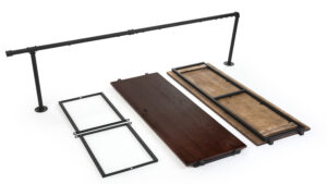 Pipeline Add-On of 2 Shelves u0026 Brackets w/ 1 Outrigger – Dark Brown