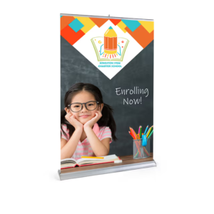 Premium Wide Base Retractable Banner Stand