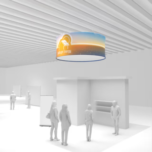 Round Ceiling Hanging Banner with Custom Printing, Recyclable Stretch Fabric