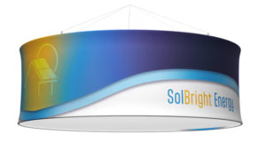 Round Ceiling Hanging Banner with Custom Printing, Recyclable Stretch Fabric