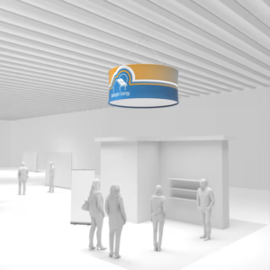 Round Ceiling Hanging Banner with Custom Printing, Recyclable Stretch Fabric