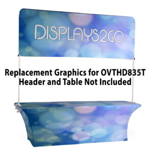 Replacement Graphics for OVTHD835T – Custom Printed Banner and Tablecloth