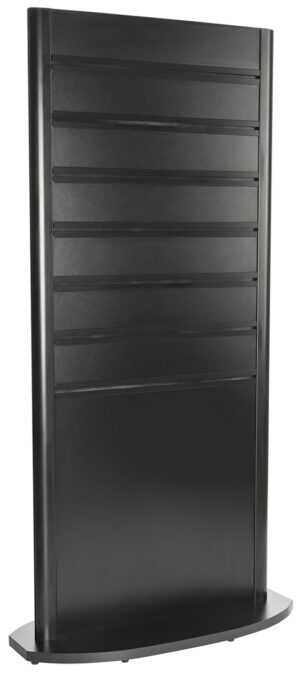 Slatwall Kiosk for Floor, Double Sided - Black