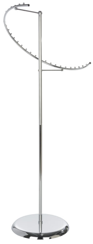 Spiral Clothing Rack with 29 Ball Stop Arm - Chrome