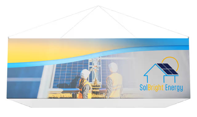 Square Hanging Ceiling Banner with Custom Printed Polyester Fabric - Full Color - Image 2