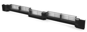Store Counter Configuration w/ 15 Components, Tempered Glass Shelves u0026 Black Finish