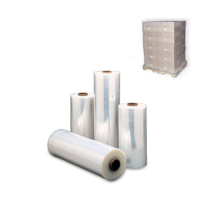 18" x 1500' Clear 65 Gauge (0.65mil) Stretch Wrap Roll - 1 case (4 roll)