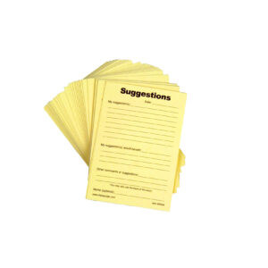 Suggestion Form Pad, (100) 4 x 6 Sheets - Yellow