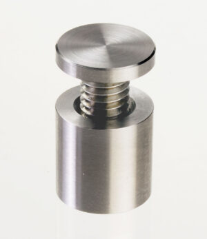Through Grip Standoffs, Round, Stainless Steel, Set of 4 - Silver