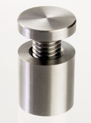 Through Grip Standoffs, Round, Stainless Steel, Set of 4 - Silver