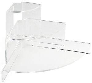 Triangle Shaped Acrylic Risers, Set of 3 - Clear