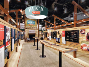 Round Hanging Ceiling Banner with Custom Printed Stretch Fabric, Tapered Design