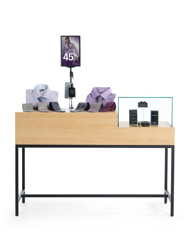 Countertop/Floor-Standing Sign Holder, Top Insert, Height Adjustable - Black - Image 2