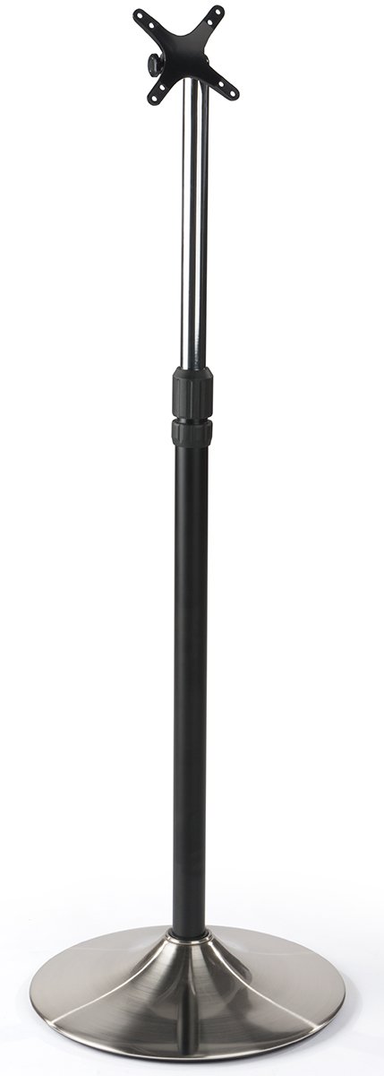 TV Stand for Floor, Tilting u0026 Panning Bracket, Fits Monitors 13”-32” - Black