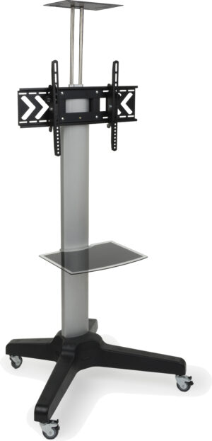 TV Stand with Camera u0026 AV Shelf, Fits Monitors 32”-65”, Height Adjustable