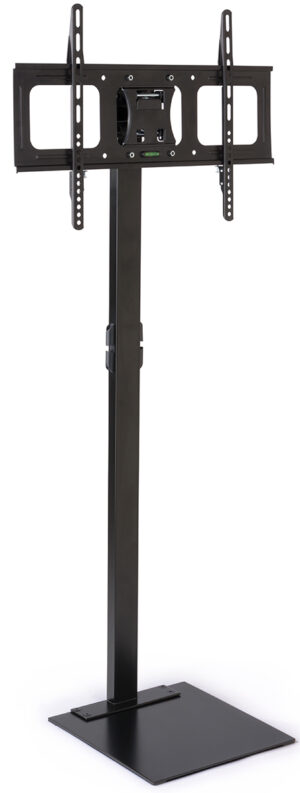 TV Stand with Tilting u0026 Swiveling Bracket, Fits Monitors 32”-70” - Black