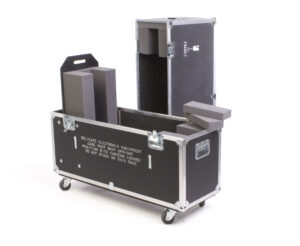 TV Storage Case with Foam Interior for Monitors 40 to 46-Inch, Locking Wheels - Black